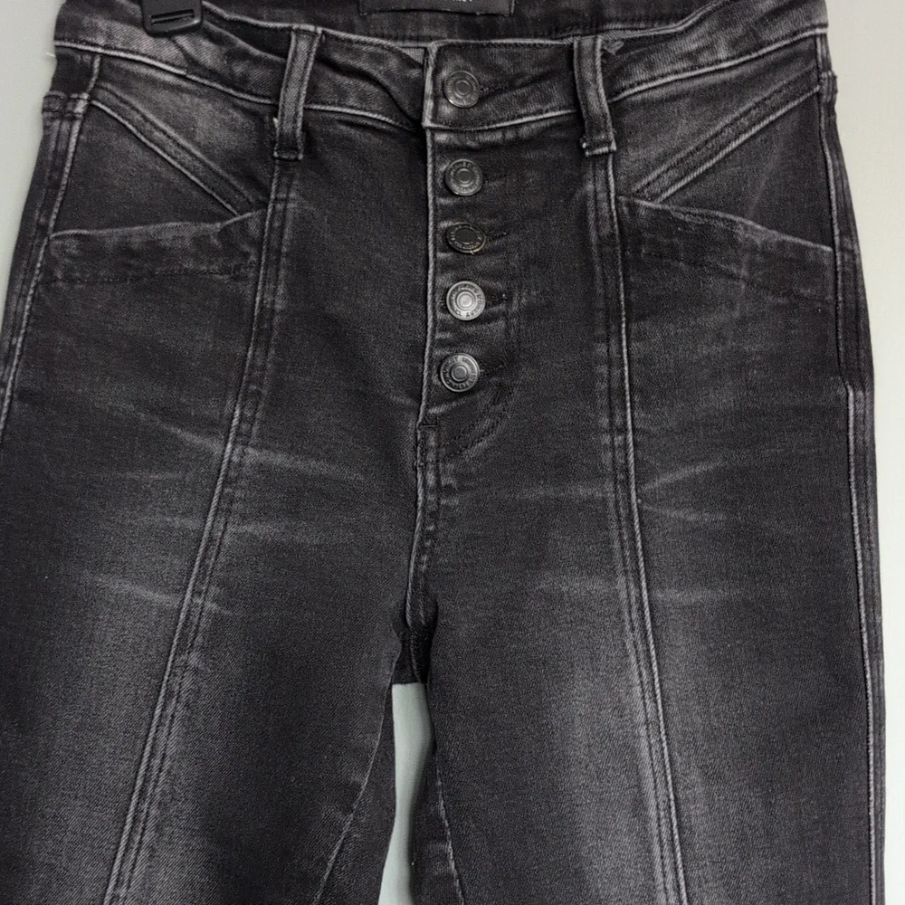 Flying Monkey Black High-Rise Flared Jeans W/Front Seam 27 - Picture 3 of 11